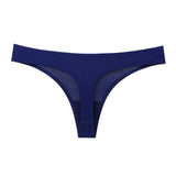 Women's Underwear Sexy Thong Soft Breathable Ice Silk Leopard Panties Women Seamless T-Back Low-Rise Lingerie G-String - Virtual Blue Store