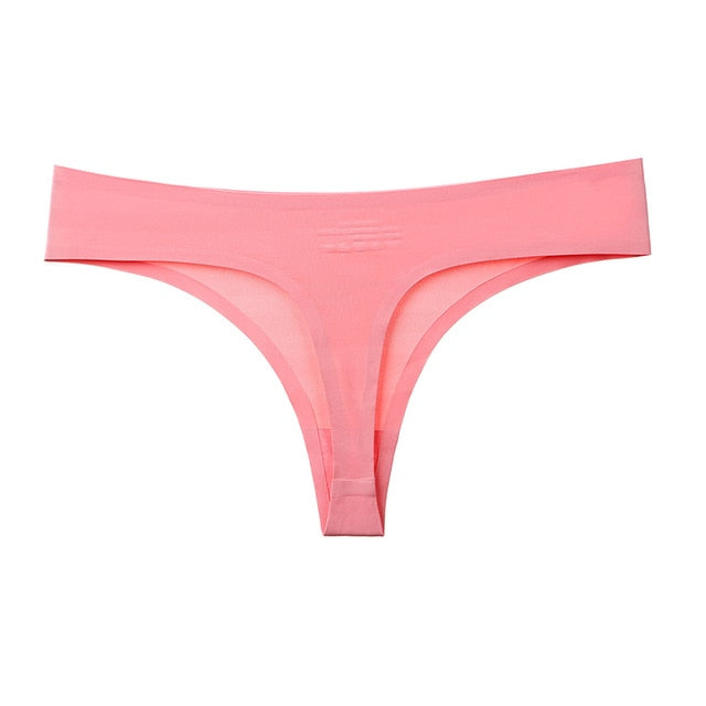 Women's Underwear Sexy Thong Soft Breathable Ice Silk Leopard Panties Women Seamless T-Back Low-Rise Lingerie G-String - Virtual Blue Store