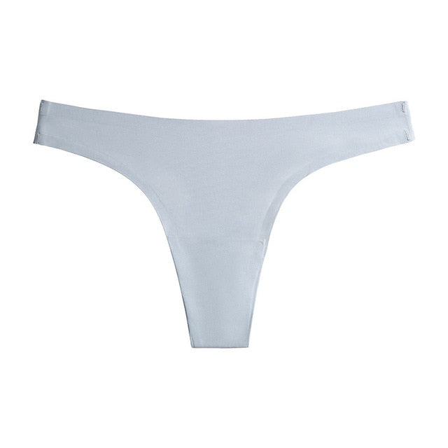 Women's Underwear Sexy Thong Soft Breathable Ice Silk Leopard Panties Women Seamless T-Back Low-Rise Lingerie G-String - Virtual Blue Store