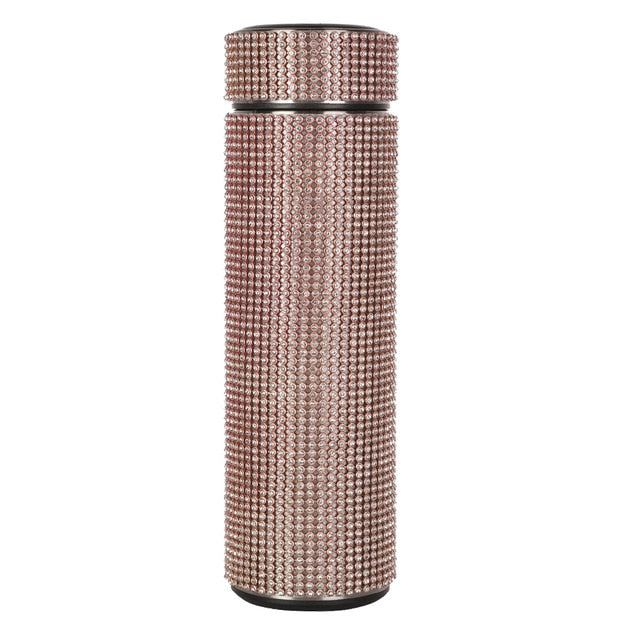 Creative Diamond Thermos Bottle Water Bottle Stainless Steel Smart Temperature Display Vacuum Flask Mug Gift for Men Women - Virtual Blue Store