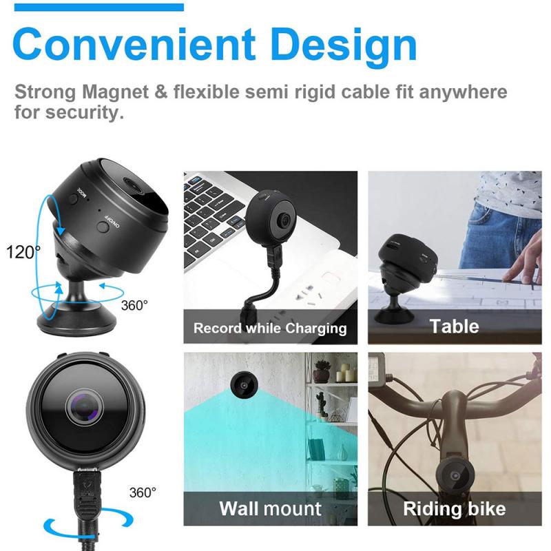 Wireless Security Remote Control Monitoring Night Vision Baby Motion Detection Camera 1080p HD Mini IP WiFi Camera - Virtual Blue Store