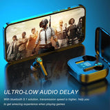 56 HOURS LONG Battery ES1 Wireless Bluetooth Earphones 5.1 Headsets Gaming Headphones with Microphonefor All ISO Android Phone - Virtual Blue Store