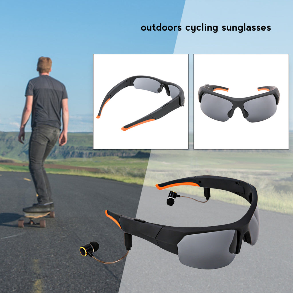 Mini Sunglasses Camera with Bluetooth Headset Sports Video Recorder Polarized Lens Sun Glass 1080P Camcorder for Running Cycling - Virtual Blue Store
