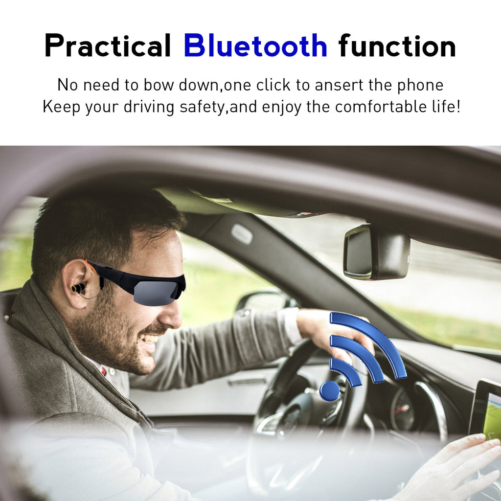 Mini Sunglasses Camera with Bluetooth Headset Sports Video Recorder Polarized Lens Sun Glass 1080P Camcorder for Running Cycling - Virtual Blue Store