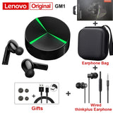 Lenovo GM1 Gaming Earphones with Mic  Bluetooth Gamer Headphones 60ms Low Latency TWS Earbuds Gaming Headset for PUBG Stereo - Virtual Blue Store