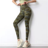 Camouflage Hollow Push Up Women Yoga Set Gym Clothing Sport Fitness Suit Yoga Long Sleeve Top + Elastic Leggings Yoga Suits - Virtual Blue Store