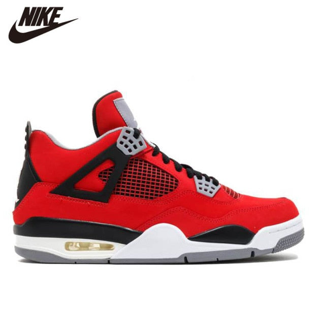 aj 4 AJ4 Black Red Bull 19 Years Reissue Men and Women Joe 4 Basketball Shoes 308497-060 - Virtual Blue Store