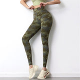 Camouflage Hollow Push Up Women Yoga Set Gym Clothing Sport Fitness Suit Yoga Long Sleeve Top + Elastic Leggings Yoga Suits - Virtual Blue Store