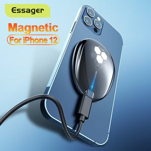 Essager 15W Qi Magnetic Wireless Charger For iPhone 12 11 Pro Max Mini X 8 Magic Induction Fast Wireless Charging Pad For Apple - Virtual Blue Store