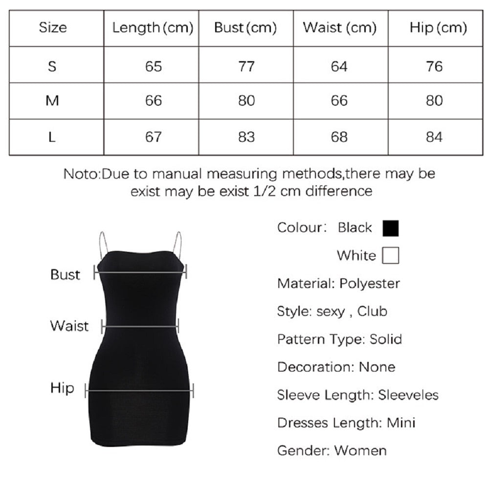 White Sexy Dress Women Spaghetti Strap Dresses Female High Waist Sheath Club Dress Short Summer  Mini Sleeveless Vestidos - Virtual Blue Store