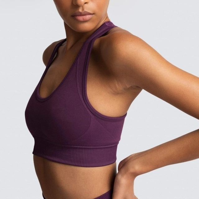 Yoga 2 Piece Set Leggings Elastic Sports Bras Gym Fitness Sportswear W –  Virtual Blue Store