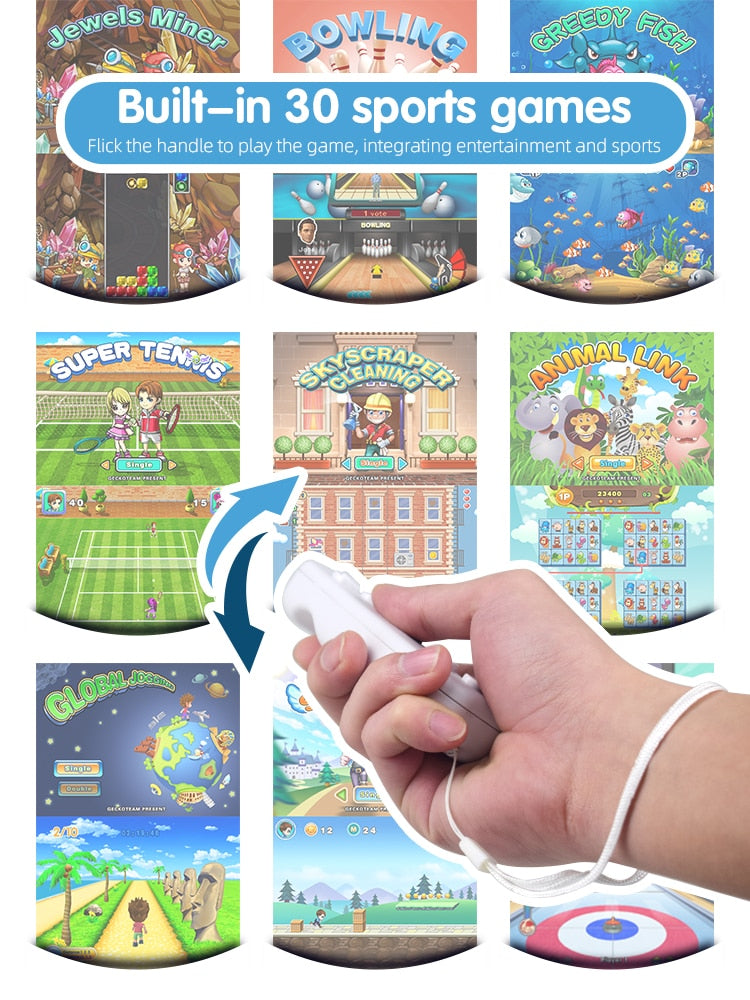 DATA FROG Retro Game Stick With 2.4G Wireless Controller 4k Classic Motion Sensing Game Console Video Game Built in 800 NES Game