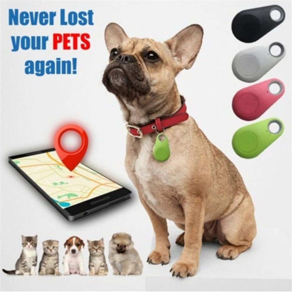 Pets Smart Mini GPS Tracker Anti-Lost Waterproof Bluetooth Tracer For Pet Dog Cat Keys Wallet Bag Kids - Virtual Blue Store
