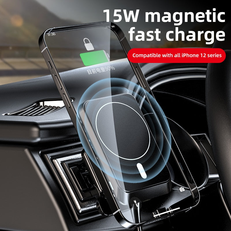 Sales 2021 New wireless charger magnetic safe for iphone 12 fast car charging 360 universal ball - Virtual Blue Store