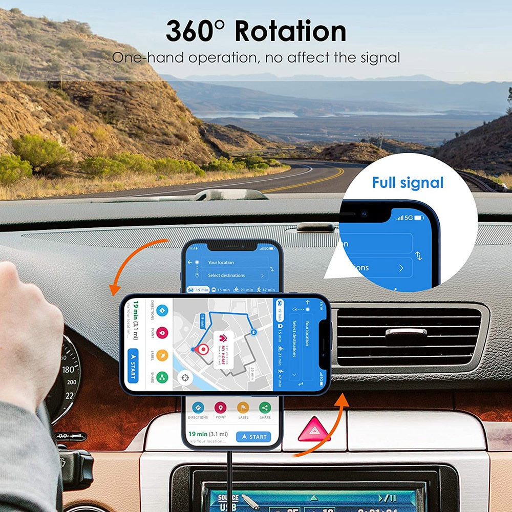 15W Magnetic Car Wireless Charger Mount Stand For MagSafe iPhone 12 Mini Pro Max Fast Charging Wireless Charger Car Phone Holder - Virtual Blue Store