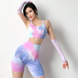 NEW Dyeing Seamless yoga set gym fitness clothing sportswear high waist gym leggings suit sports bra sports suits yoga top - Virtual Blue Store