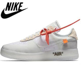 Authentic Original aj Force 1 x 0ff White Breathable Men's and Women's Skateboarding shoes Sports running shoes chunky sneakers - Virtual Blue Store