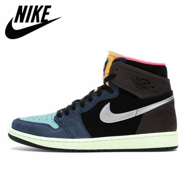 Authentic Air     mid 1 Travis Scott UNC Turbo Green Men High Light Smoke Grey Basketball Shoes Chicago Black Toe  1 - Virtual Blue Store