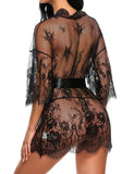 New Sexy Women Lingerie Lace Ruffles Robe See-through Babydoll Underwear Sleepwear Night Dress Erotic Sex Clothes - Virtual Blue Store