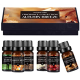 Lagunamoon 6 Gift Set Autumn Breeze Premium Fragrance Oil Set 10ml Oils Apple Fresh Vanilla Brown Sugar Cinnamon Harvest Spice - Virtual Blue Store