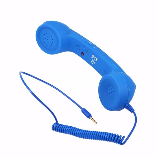 3.5mm Jack Classic Retro Phone Handset Mini Mic Speaker Phone Call Receiver for Iphone Samsung Huawei - Virtual Blue Store