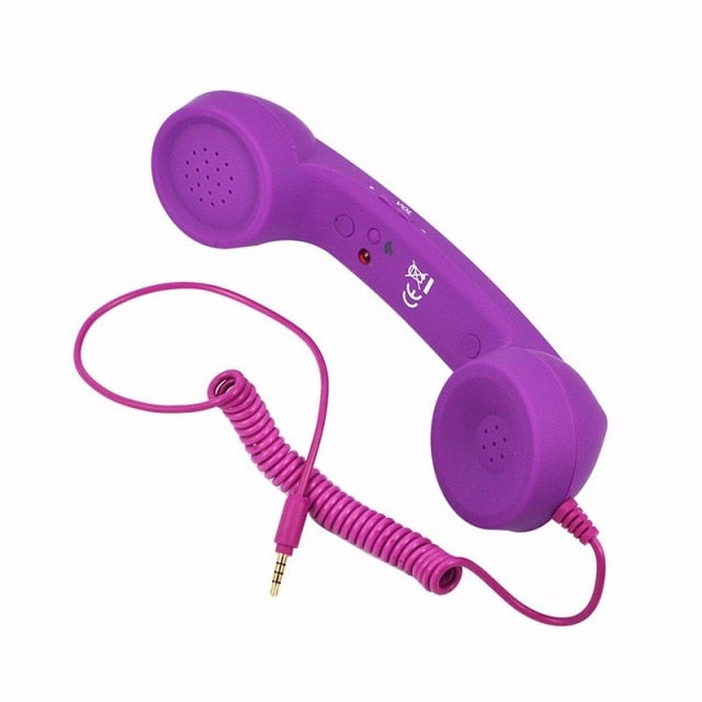 3.5mm Jack Classic Retro Phone Handset Mini Mic Speaker Phone Call Receiver for Iphone Samsung Huawei - Virtual Blue Store