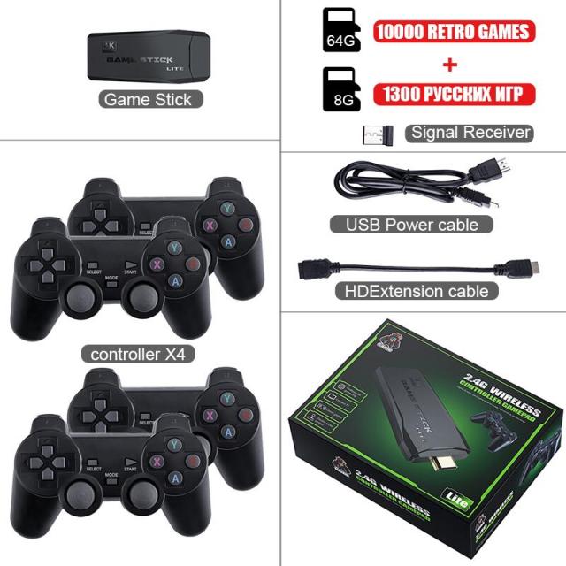 DATA FROG Game Console With 2.4G Wireless Controller HD Output Video Game Console 600 Classic Game For GBA Family TV Retro Game