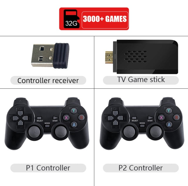 DATA FROG Game Console With 2.4G Wireless Controller HD Output Video Game Console 600 Classic Game For GBA Family TV Retro Game