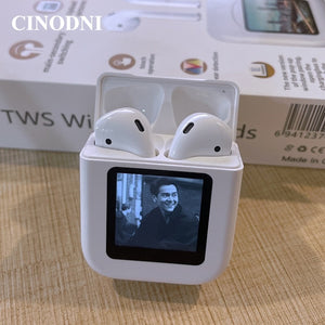 NR-550 Upload private photos Wireless Charging LED Power Display TWS Bluetooth 5.1 Earphones Wireless Headphone Earbuds Headsets - Virtual Blue Store