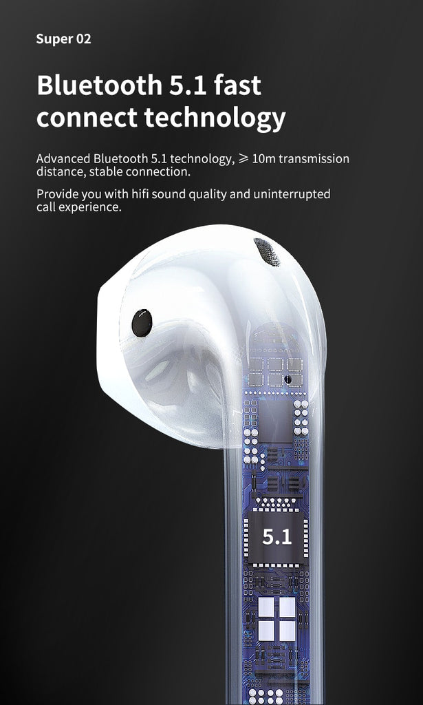 NR-550 Upload private photos Wireless Charging LED Power Display TWS Bluetooth 5.1 Earphones Wireless Headphone Earbuds Headsets - Virtual Blue Store