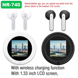NR-550 Upload private photos Wireless Charging LED Power Display TWS Bluetooth 5.1 Earphones Wireless Headphone Earbuds Headsets - Virtual Blue Store
