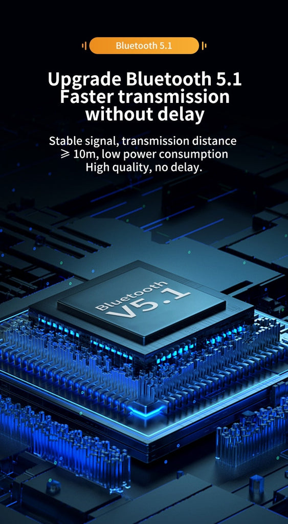 NR-550 Upload private photos Wireless Charging LED Power Display TWS Bluetooth 5.1 Earphones Wireless Headphone Earbuds Headsets - Virtual Blue Store