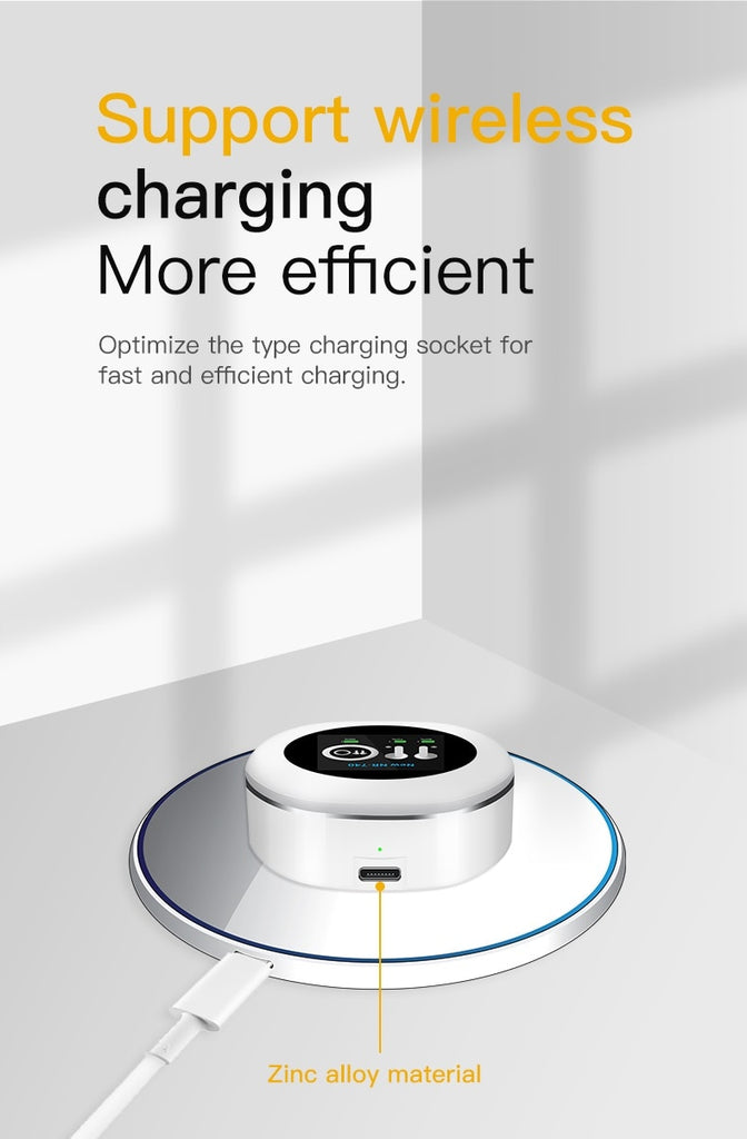 NR-550 Upload private photos Wireless Charging LED Power Display TWS Bluetooth 5.1 Earphones Wireless Headphone Earbuds Headsets - Virtual Blue Store
