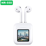 NR-550 Upload private photos Wireless Charging LED Power Display TWS Bluetooth 5.1 Earphones Wireless Headphone Earbuds Headsets - Virtual Blue Store