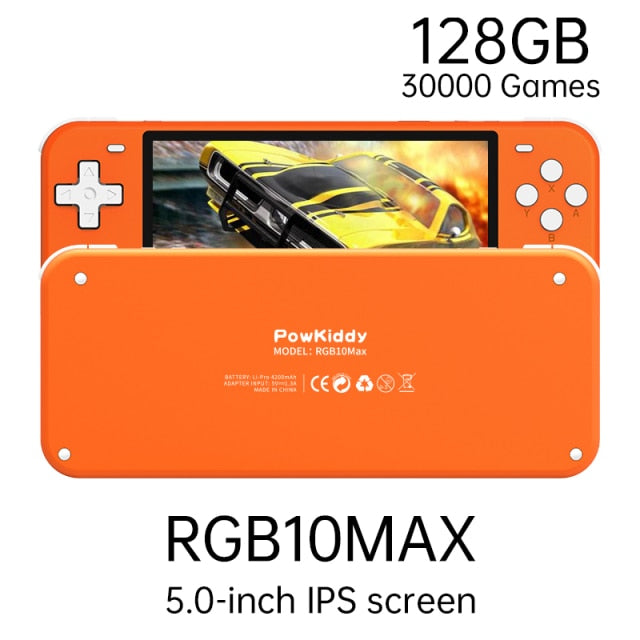 POWKIDDY RGB10 Retro Open Source System Handheld Game Console RK3326 RGB10 MAX 3.5-Inch IPS Screen 3D Rocker Children's Gift