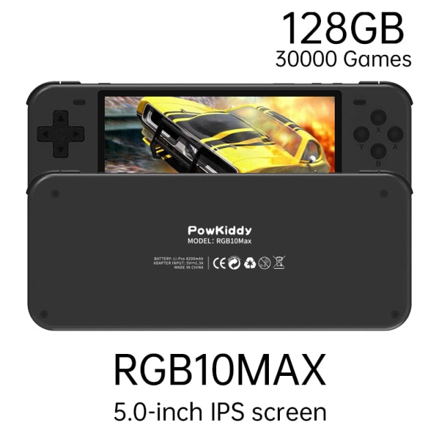 POWKIDDY RGB10 Retro Open Source System Handheld Game Console RK3326 RGB10 MAX 3.5-Inch IPS Screen 3D Rocker Children's Gift