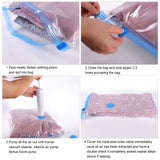 7-11PCS Vacuum Bag Reusable Vacuum Storage Bags For Cloth Compressed Bag With Hand Pump Travel Save Space Seal Blanket Organizer