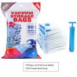 7-11PCS Vacuum Bag Reusable Vacuum Storage Bags For Cloth Compressed Bag With Hand Pump Travel Save Space Seal Blanket Organizer