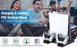 For PS5 Cooling Vertical Stand 2 Controller Charger Cooler Fan 13 Game Storage for Playstation5 Digital Edition/Ultra HD Console