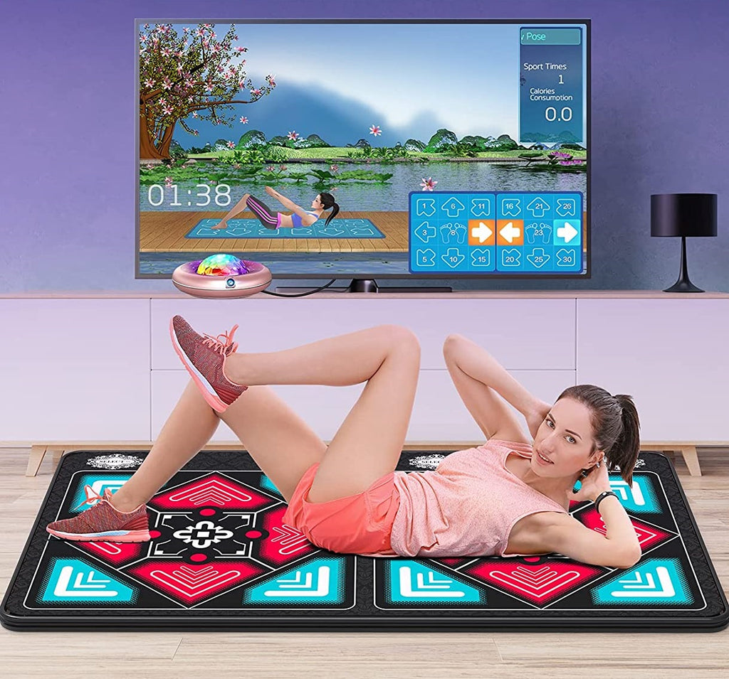 Double Dance Pad TV Computer  Wireless Controller Game Console for Adult Kids Portable Musical Blanket Non-Slip