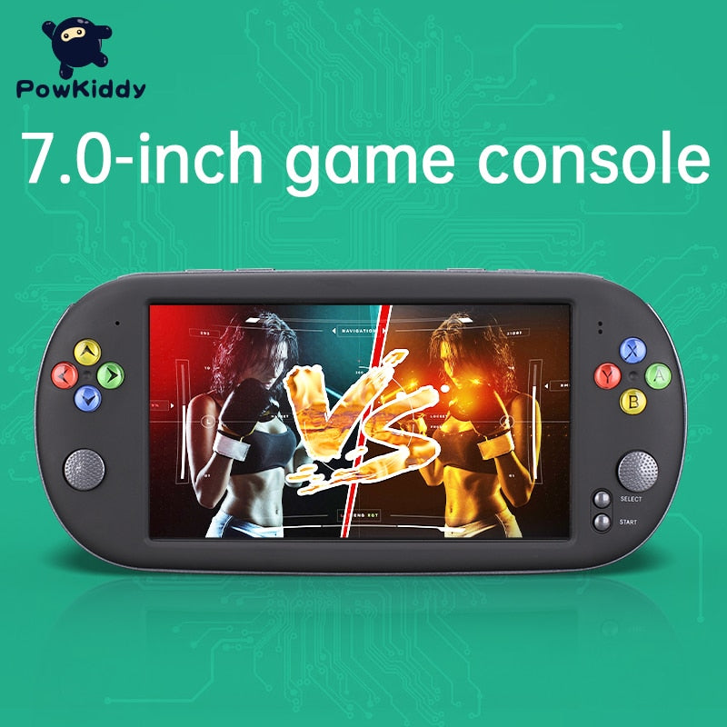 Powkiddy X16 7 Inch Game Console Handheld Portable 8/16GBRetro Classic Video Game Player for Neogeo Arcade Handheld Game Players