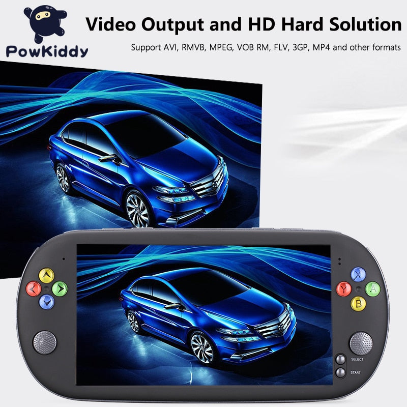Powkiddy X16 7 Inch Game Console Handheld Portable 8/16GBRetro Classic Video Game Player for Neogeo Arcade Handheld Game Players