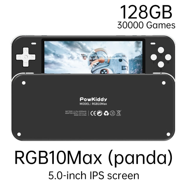 POWKIDDY RGB10 Retro Open Source System Handheld Game Console RK3326 RGB10 MAX 3.5-Inch IPS Screen 3D Rocker Children's Gift