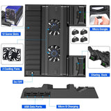 Fans for PS4/PS4 Pro/PS4 Slim Console Vertical Cooling Stand LED Dual Charger PS4 Cooling Fan Cooler for Sony Playstation 4