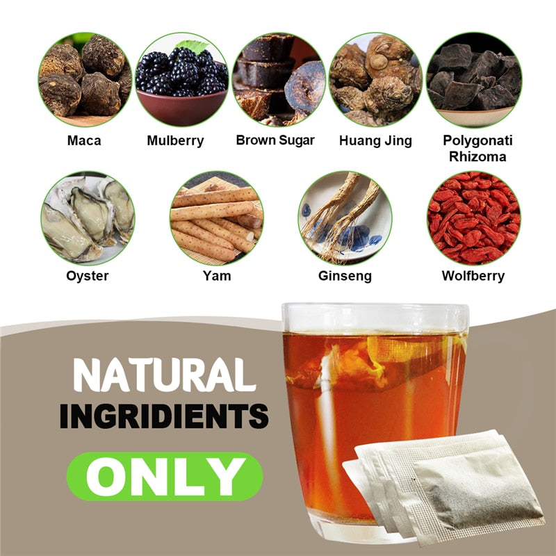 GPGP Greenpeople Herbal Maca material Keep Energetic Improve Immunity Relieve Fatique Energy Tonic Drink For Man and Woman