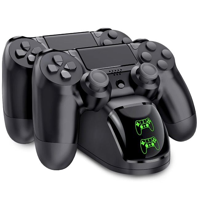 For PS4 Dual USB Handle Fast Charging Dock Station Stand Charger for Playstation 4/PS4 Slim/Pro Game Controller Joystick Gamepad
