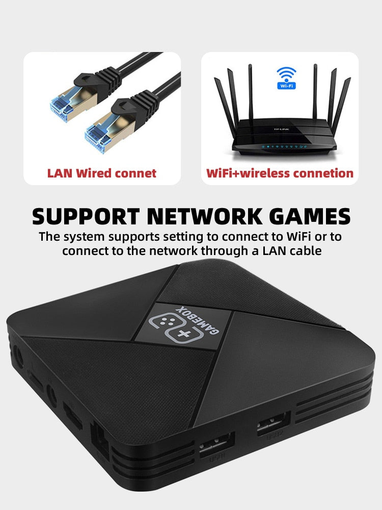 DATA FROG Wireless Video Game Console 4K HDMI-Compatible Retro TV Game Stick Built-in 40000+ Game Support for NDS/PS1/PSP/N64