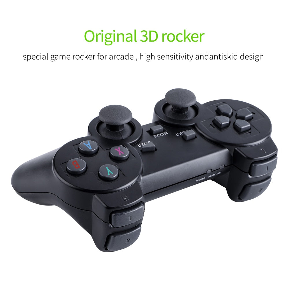 4K HD Video Game Console 2.4G Double Wireless Controller For PS1/FC/GBA Retro TV Dendy Game Console 10000 Games Stick