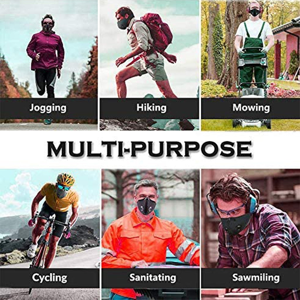 1pcs Bike Face Mask With 3pcs Filter Unisex Mondmasker Halloween Cosplay Masks Outdoors Reusable Mouth Cover Mascarillas Masque