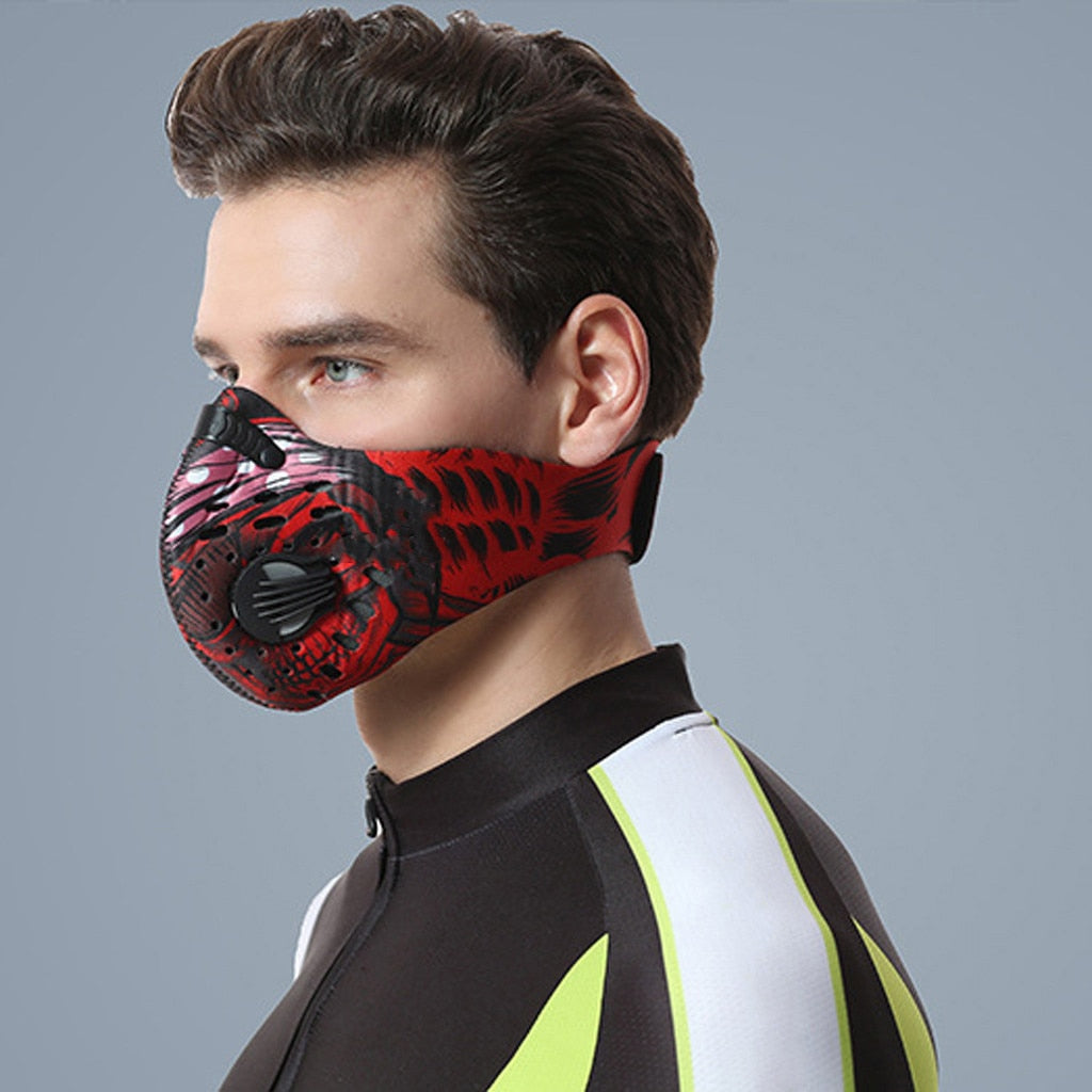Sports 1pc Masks Halloween Cosplay Carbon Mask Filter Cotton Sheet 5pcs Gasket Reusable Printed Mask Mascarillas